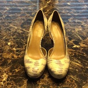 Schuler & Sons 6.5B LizardSkin Leather Wedge Heals